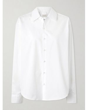 Comme Si Cotton-Poplin Shirt - White