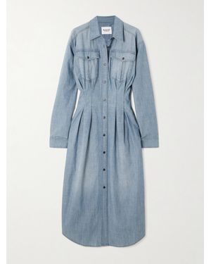 Isabel Marant Nolwen Cotton-Chambray Midi Shirt Dress - Blue
