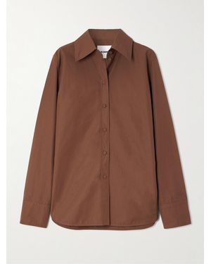 Jil Sander Hemd Aus Baumwollpopeline - Braun