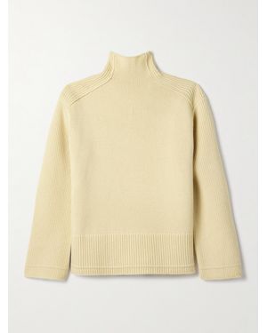 Maria McManus Ribbed Wool And Cashmere-Blend Turtleneck Jumper - Natural