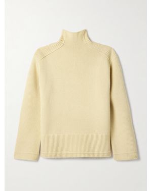 Maria McManus Rollkragenpullover Aus Einer Woll-Kaschmirmischung Mit Gerippten Details - Natur