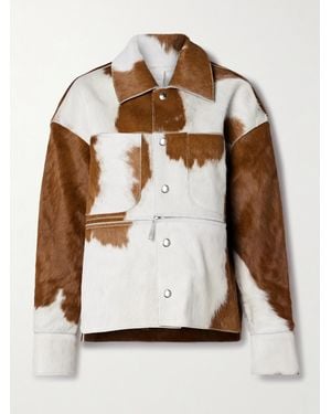 CORDOVA Highlands Convertible Panelled Calf Hair Jacket - Brown