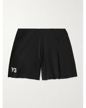 adidas Originals Y-3 Appliquéd Stretch Recycled-Jersey Shorts - Black