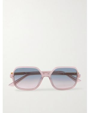 Chloé Judy Round-Frame Acetate Sunglasses - Natural