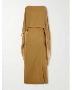 Cortana Galea One-Shoulder Silk-Chiffon Maxi Dress - Natural