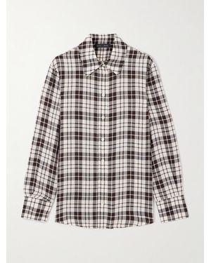 Proenza Schouler Bronwen Checked Twill Shirt - White