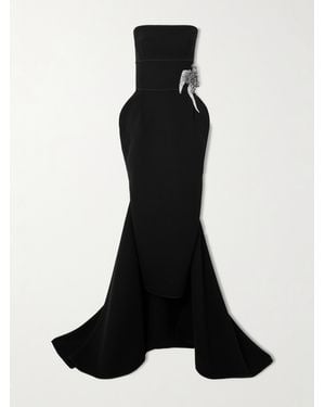 Maticevski Residence Strapless Embellished Crepe Gown - Black