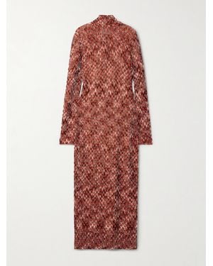 Missoni Space-Dyed Wool-Blend Midi Dress - Red