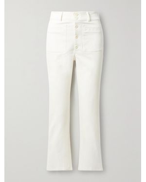Apiece Apart Marston Cropped Cotton-Twill Straight-Leg Trousers - White