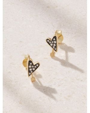 Sorellina Heart 18-Karat Diamond Earrings - Natural