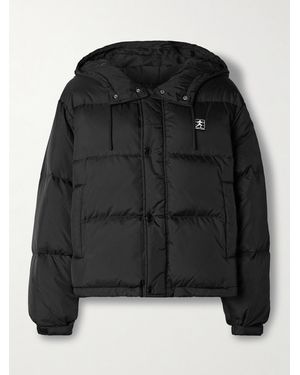 Sporty & Rich Dahlia Hooded Quilted Shell Down Jacket - Black