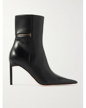 Tom Ford Julianne Embellished Leather Ankle Boots - Black