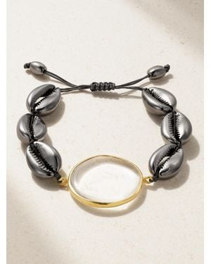 Tohum Design Concha-Plated, Crystal And Shell Bracelet - Natural