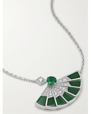 Garrard Fanfare Symphony 18-Karat Multi-Stone Necklace - Green