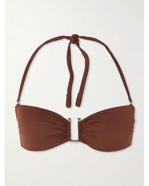 Max Mara Amelia Bikini-Oberteil Mit Verzierung - Braun