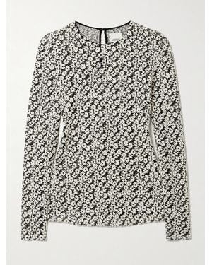 Isabel Marant Soline Embroidered Cotton-Blend Tulle Top - Grey