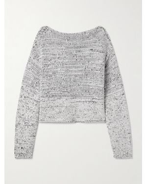 Proenza Schouler Maddox Oversized Cotton-Blend Sweater - Gray
