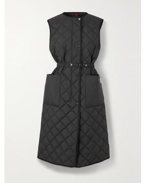 Moncler Butor Appliquéd Belted Quilted Shell Down Gilet - Black