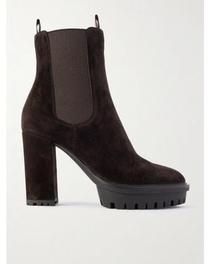 Gianvito Rossi 70 Suede Chelsea Boots - Black