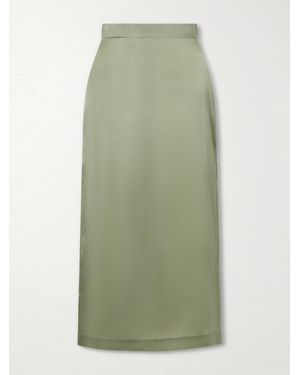 Heirlome Irene Silk-Organza Maxi Skirt - Green