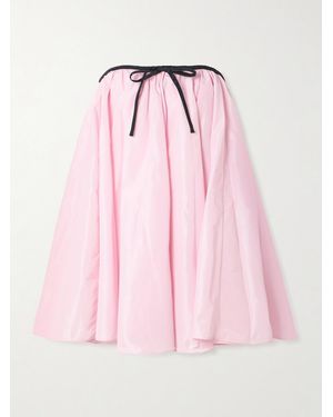 STAUD Sofia Strapless Bow-Detailed Taffeta Mini Dress - Pink