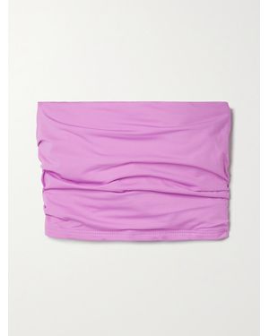 Bondi Born Raina Gathered Bandeau Bikini Top - Pink