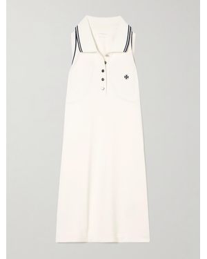 Tory Sport Embroidered Piqué Mini Dress - Natural
