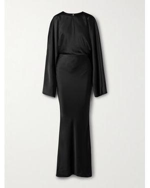 Norma Kamali Obie Satin Gown - Black