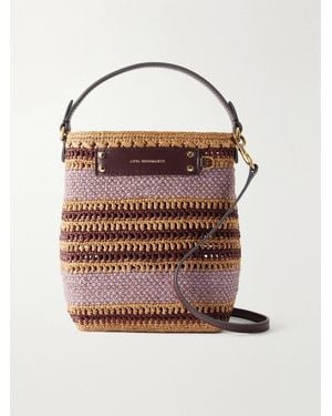 Anya Hindmarch Striped Raffia Cross Body Bag - Pink