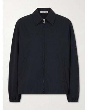 AURALEE Wool And Mohair-Blend Jacket - Blue