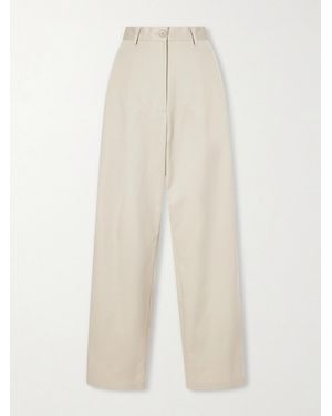 Frankie Shop Norstrand Cotton-Blend Wide-Leg Pants - White