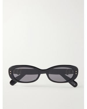 Dior Oval-Frame Acetate Sunglasses - Black
