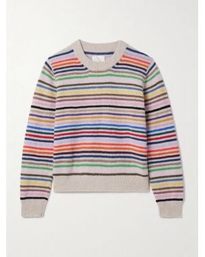 Suzie Kondi Kismet Striped Cashmere Sweater - White