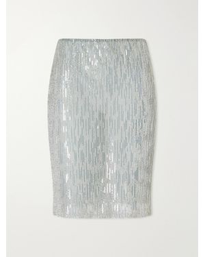 Ilkyaz Ozel Ani Crystals Embellished Mini Skirt - Grey
