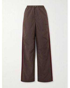 adidas Originals Wales Bonner Striped Shell Straight-Leg Track Trousers - Brown