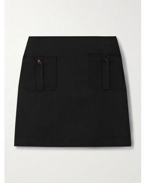 Veronica de Piante Sabine Wool-Blend Twill Mini Skirt - Black