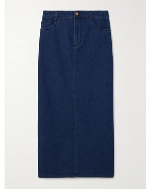TOVE Sera Denim Midi Skirt - Blue