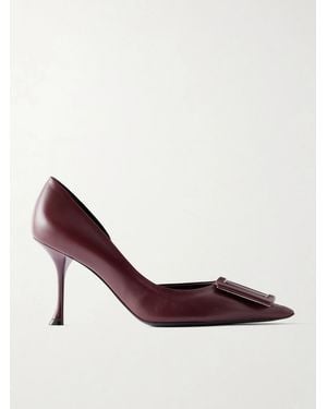 Roger Vivier Ville Dorsay 85 Leather Pumps - Pink