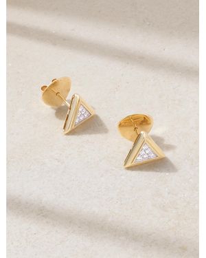 Marina B Triangolini 18-Karat And Diamond Earrings - Natural