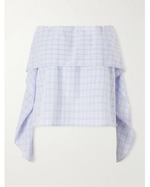 Deiji Studios Flow Checked Organic Cotton Blouse - White