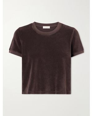 Suzie Kondi Carpi Cotton-Blend Terry T-Shirt - Brown