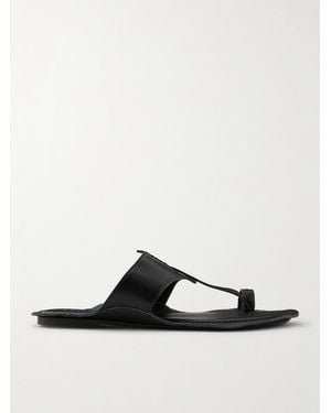 Jamie Haller The Toe Thong Leather Sandals - Black