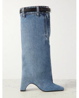 Coperni Bottes En Jean À Finitions En Cuir Et À Boucles Bridge - Bleu