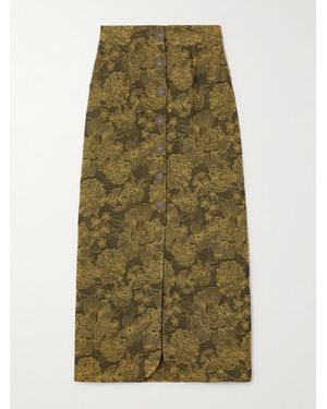 D'Estree Ivan Maxirock Aus Besticktem Twill - Grün