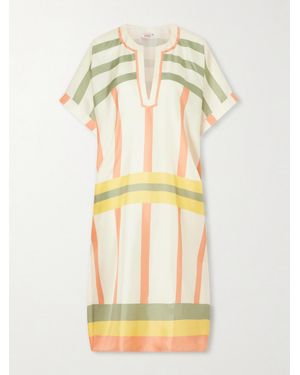 Eres Berlingot Printed Silk-Twill Kaftan - Yellow