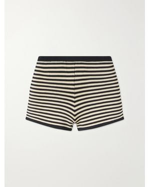 Calle Del Mar Striped Stretch-Knit Shorts - Yellow
