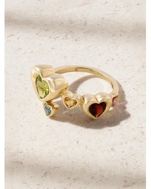 Roxanne First Twisted Heart Stack Ring Aus 14 Karat Mit Mehreren Steinen - Natur
