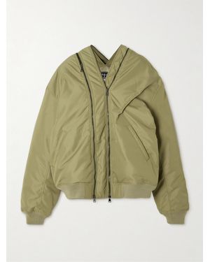 Y. Project Zip-Detailed Embroidered Padded Shell Bomber - Green