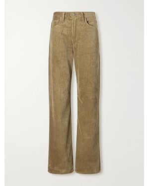 Agolde Vintage Loose Cotton-Corduroy Straight-Leg Trousers - Natural