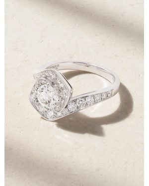 David Morris Bague En Or Blanc 18 Carats (750/1000) Et Diamants Frozen Kiss - Neutre